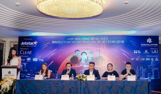 Khung cảnh buổi họp báo Ravolution Music Festival by Jetstar 2018