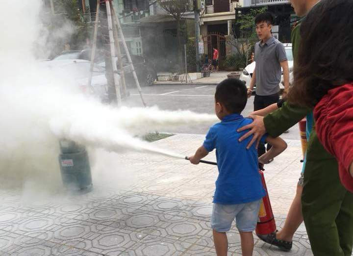 Diễn tập pccc tại các dự án cty Handico5