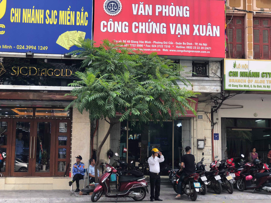 Văn phòng Công chứng Vạn Xuân, nơi xảy ra vụ việc.
