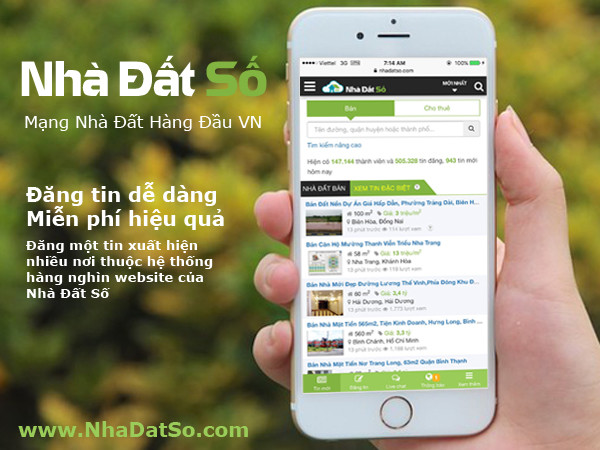 Giao diện Nhà Đất Số bản mobile rất hiện đại và thân thiện, với style xanh lá tươi mát 