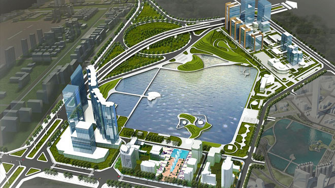 Khởi công dự án công viên hồ điều hòa Cầu Giấy 