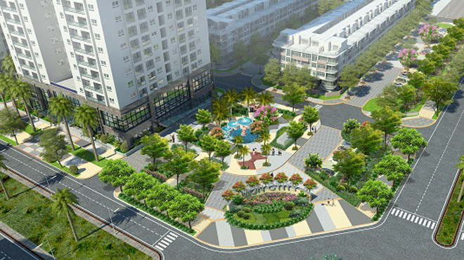 Một góc xanh của dự án Mon City