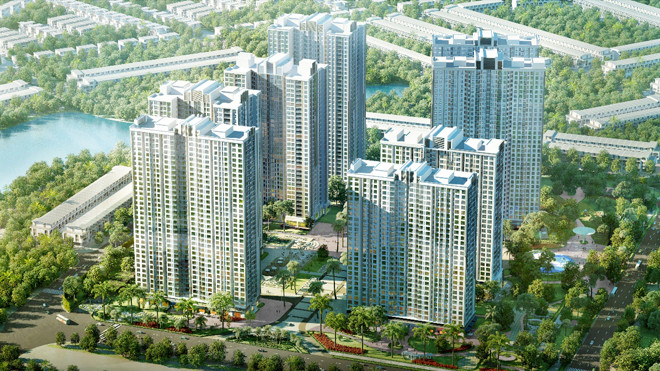 Toàn cảnh dự án Vinhomes Times City – Park Hill với trên 70% diện tích đất dành cho cảnh quan 