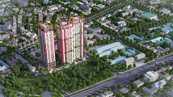 Phối cảnh tổng thể dự án Hanoi Paragon.