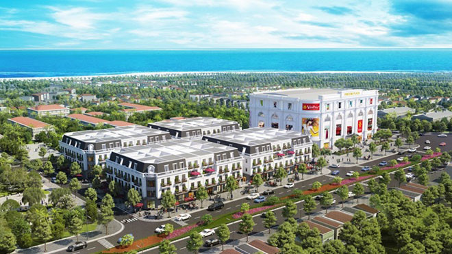Phối cảnh minh họa tổ hợp TTTM và Vincom Shophouse Phú Yên