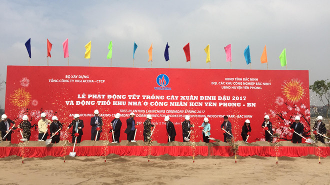 Viglacera phát động Tết trồng cây và động thổ khu nhà ở công nhân 