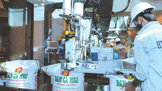 Sản xuất phân bón tại Nhà máy Đạm Cà Mau