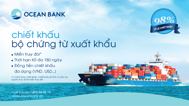 OceanBank ra mắt phiên bản mới chiết khấu bộ chứng từ xuất khẩu