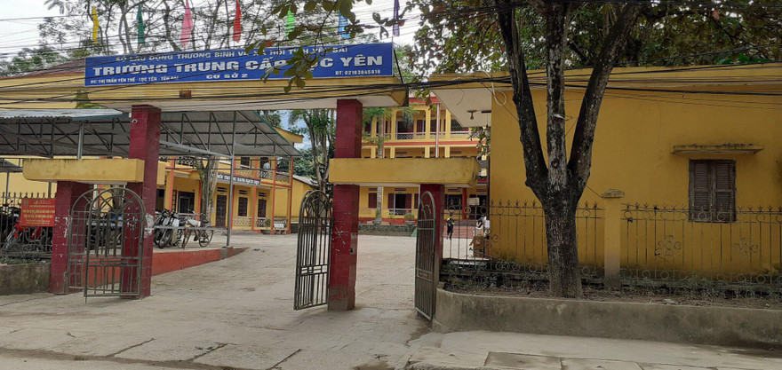 Trường trung cấp Lục Yên, nơi xảy ra vụ việc.