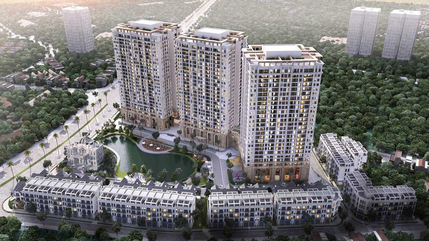 Tòa CT2 dự án Hateco nằm ngay mặt đường 70 đang triển khai mở rộng