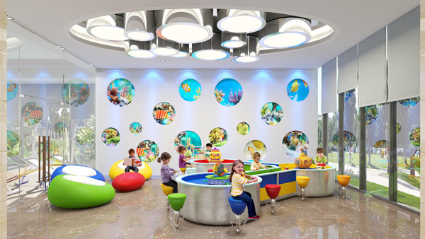 Khu vui chơi dành cho trẻ em chú trọng vào việc phát triển trí tuệ và thể chất của trẻ.