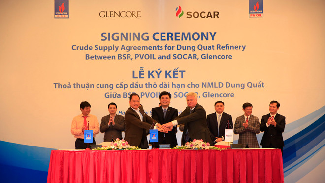 Phó Tổng giám đốc PVN Nguyễn Sinh Khang phát biểu tại lễ ký