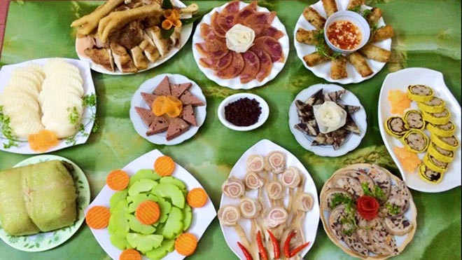 Mâm cỗ giàu chất dinh dưỡng ngày Tết