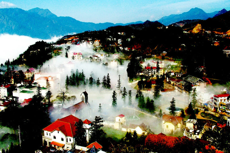 Thị xã Sa Pa, điểm du lịch hấp dẫn du khách.