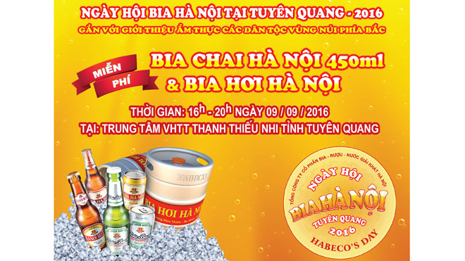 Người dân thành Tuyên háo hức chờ đón ngày hội bia Hà Nội 2016 