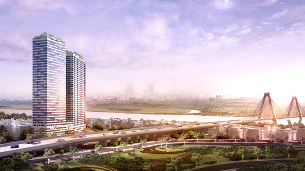 Intracom Riverside gần cầu Nhật Tân , thuận tiện di chuyển với môi trường sống trong lành