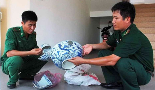 Một số di vật gốm sứ tìm thấy ở vị trí tàu cổ đắm tại Dung Quất. Ảnh: Bảo tàng Lịch sử quốc gia