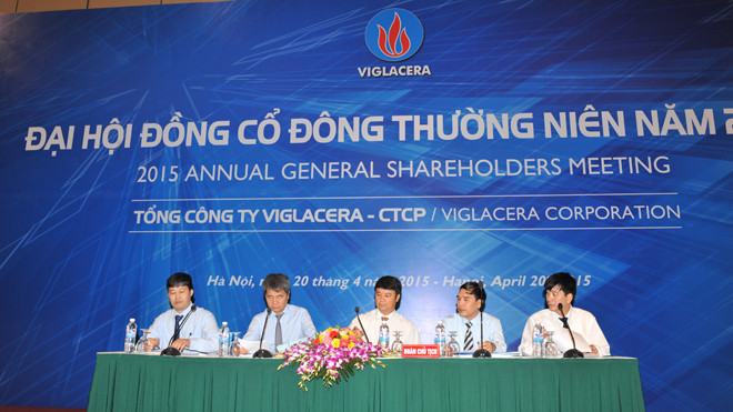 Năm 2015, Viglacera đặt mục tiêu tăng tối thiểu từ 6%