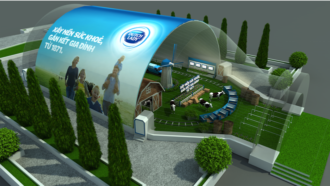 Xuất hiện chai sữa khổng lồ giữa lòng Sài Gòn