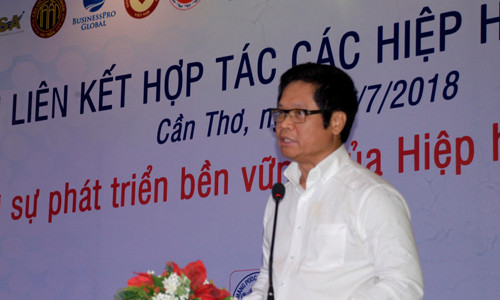 Ông Vũ Tiến Lộc – Chủ tịch VCCI phát biểu ngày 20/7 tại Cần Thơ. 