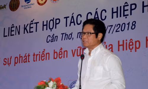 Ông Vũ Tiến Lộc – Chủ tịch VCCI phát biểu ngày 20/7 tại Cần Thơ. 