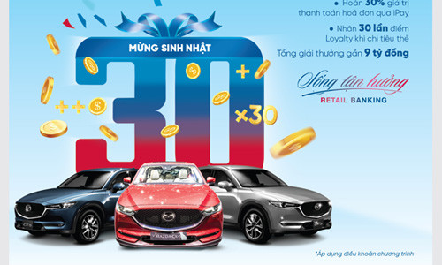 Cơ hội trúng 3 xe ô tô Mazda CX5 khi giao dịch với VietinBank