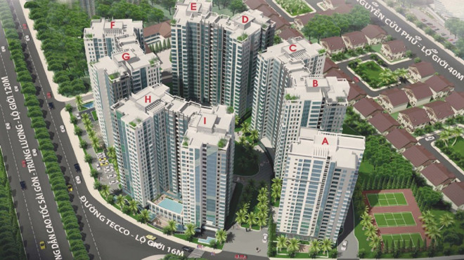 Khu phức hợp căn hộ Tecco Town sau khi hình thành