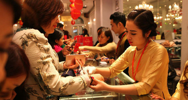 Giá vàng trong nước bật tăng kỷ lục. Ảnh minh hoạ