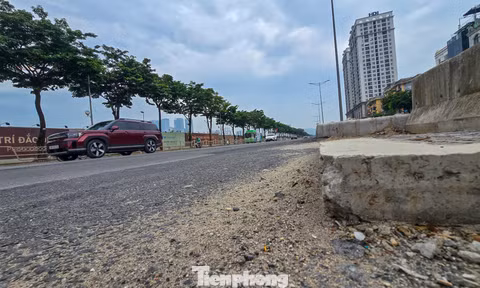 Hiện trạng mặt đường Võ Chí Công sau dự án cống hộp chống ngập