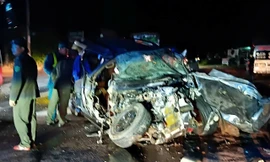 Ô tô bị 'vò nát' sau cú đấu đầu kinh hoàng ở Lâm Đồng, 2 người tử vong tại chỗ