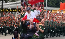 Người trẻ xúc động chia sẻ hàng loạt khoảnh khắc đẹp về cựu chiến binh trong tổng duyệt A80