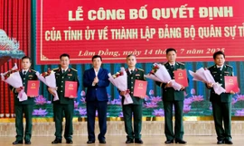Công bố quyết định thành lập Đảng bộ Quân sự tỉnh Lâm Đồng