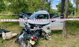 4 đối tượng nghi sử dụng ma tuý, tông vào xe công an nhằm thoát thân