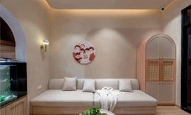 Không gian chung ngôi nhà 30m2 cho gia đình đa thế hệ