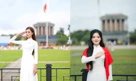 Bạn trẻ nô nức chụp ảnh tại Lăng Bác trước thềm Đại lễ