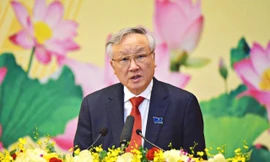 Đồng chí Nguyễn Hoà Bình, Ủy viên Bộ Chính trị, Phó Thủ tướng Thường trực Chính phủ phát biểu chỉ đạo tại Đại hội.