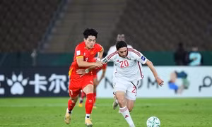 Đình Bắc bùng nổ trong trận đấu với U23 UAE.