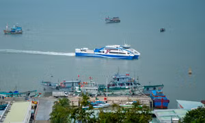 Hiện trạng vị trí dự kiến xây đường vượt biển Cần Giờ - Vũng Tàu