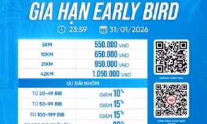 Tiền Phong Marathon 2026: Gia hạn ưu đãi Early Bird đến hết 31/01