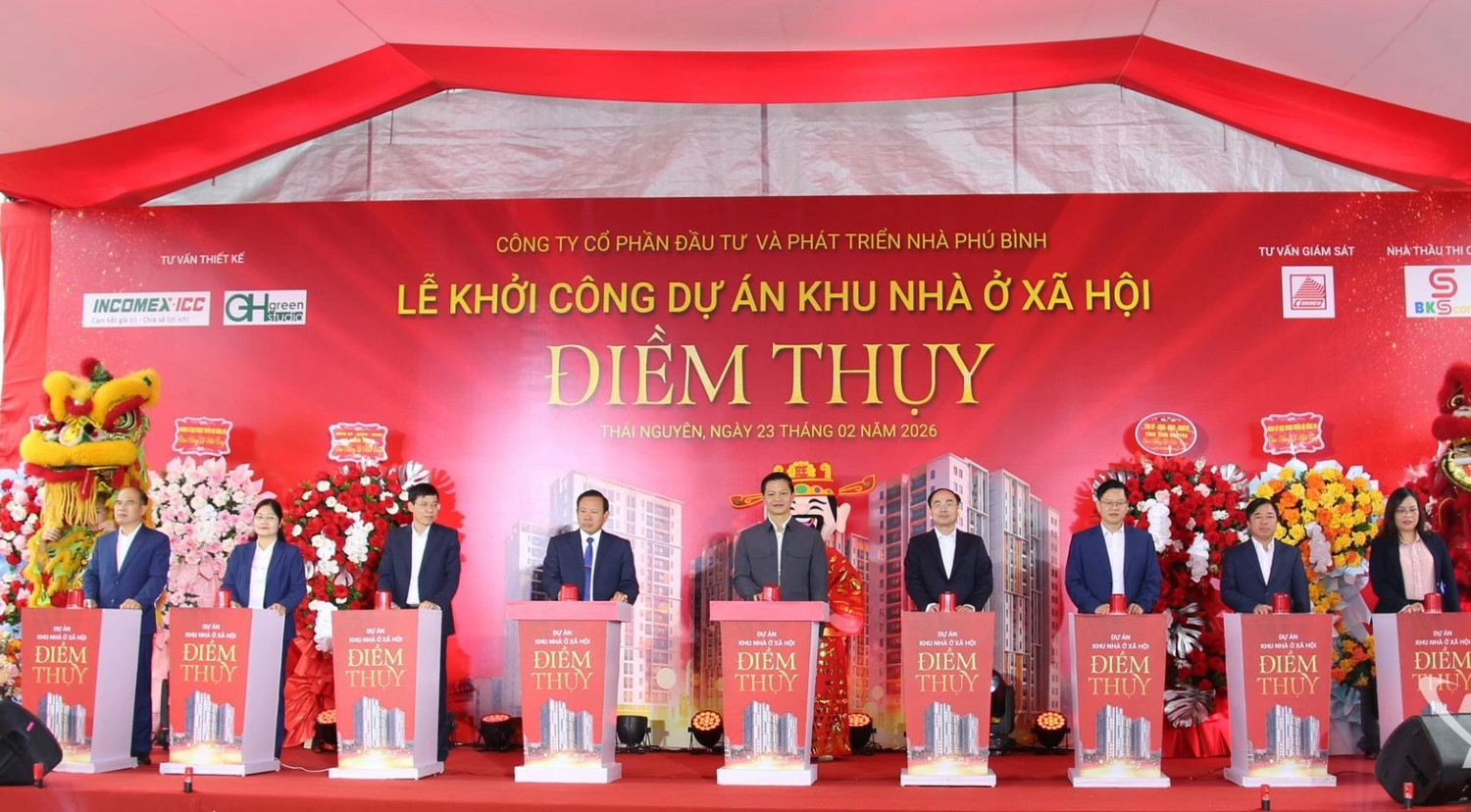 Thái Nguyên khởi công 2 dự án nhà ở xã hội với gần 1.600 căn hộ