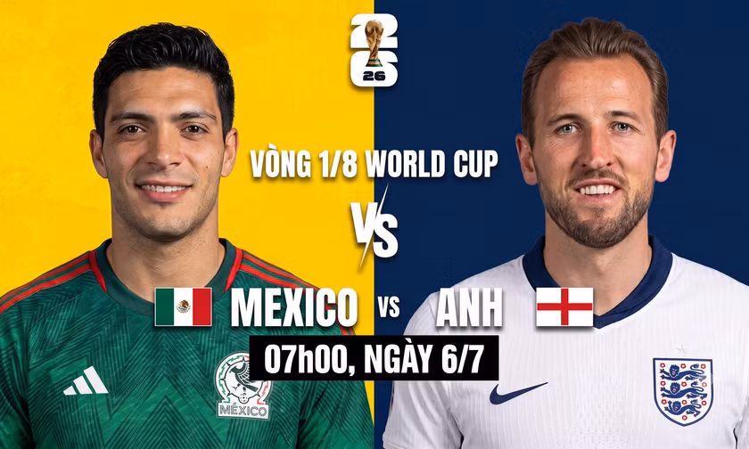 Nhận định Mexico vs Anh, 07h00 ngày 6/7: Không dễ cho 'Tam sư'