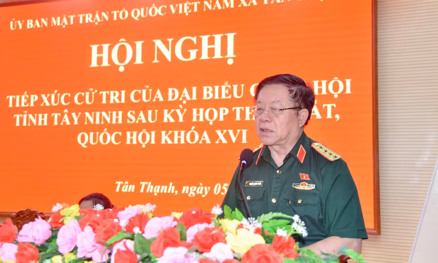 Đại tướng Nguyễn Trọng Nghĩa tiếp xúc cử tri tỉnh Tây Ninh