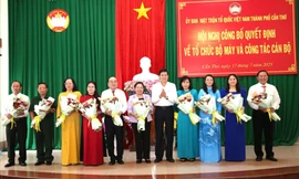 Bà Hồ Thị Cẩm Đào giữ chức Chủ tịch Ủy ban Mặt trận Tổ quốc Việt Nam TP. Cần Thơ