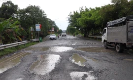 Đoạn Quốc lộ 61 qua An Giang nát như tương