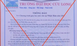 Giả thông báo 'học bổng toàn phần' tại Nhật để lừa đảo