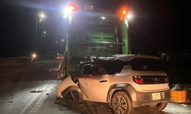 Khởi tố tài xế ô tô uống rượu bia tông xe chở rác làm 2 người tử vong