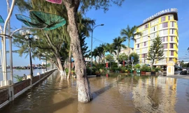 Bến Ninh Kiều lại chìm trong nước triều