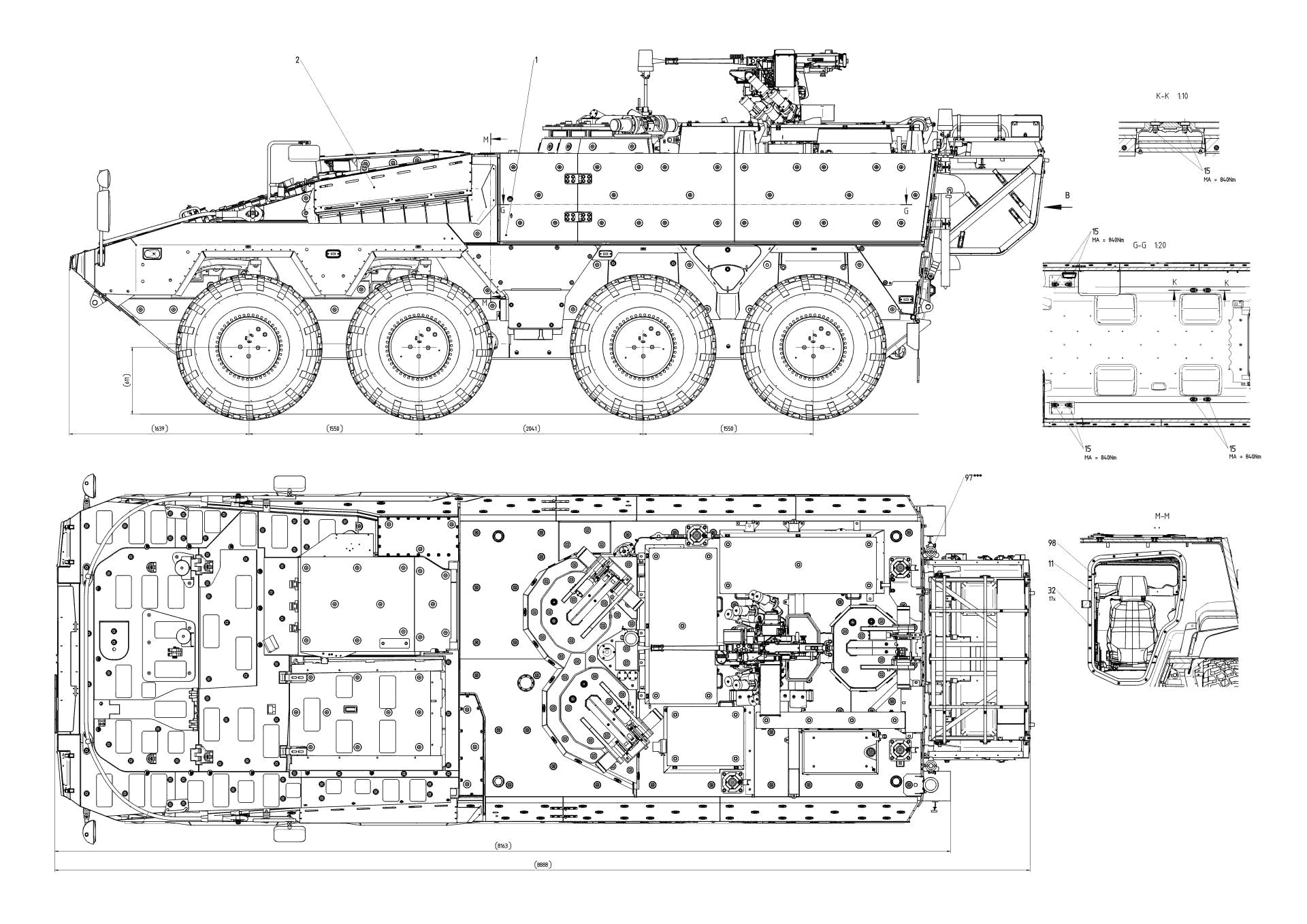Bản thiết kế của hệ thống Boxer. Ảnh: drawingdatabase Bản thiết kế của hệ thống Boxer. Ảnh: drawingdatabase