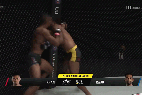 Amir Khan ra đòn hạ knock-out đối thủ.