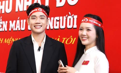 MC Mỹ Vân, Á vương Minh Toại hiến máu ở Chủ Nhật Đỏ